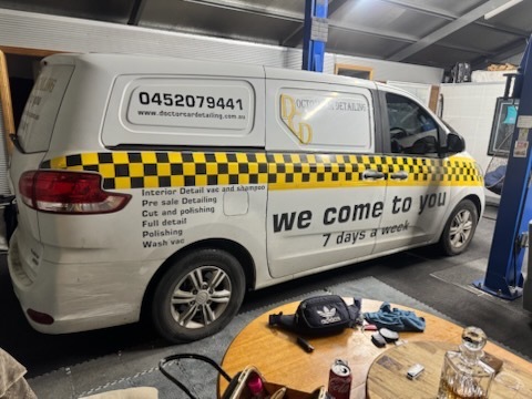 Doctor Car Detailing van, front view
